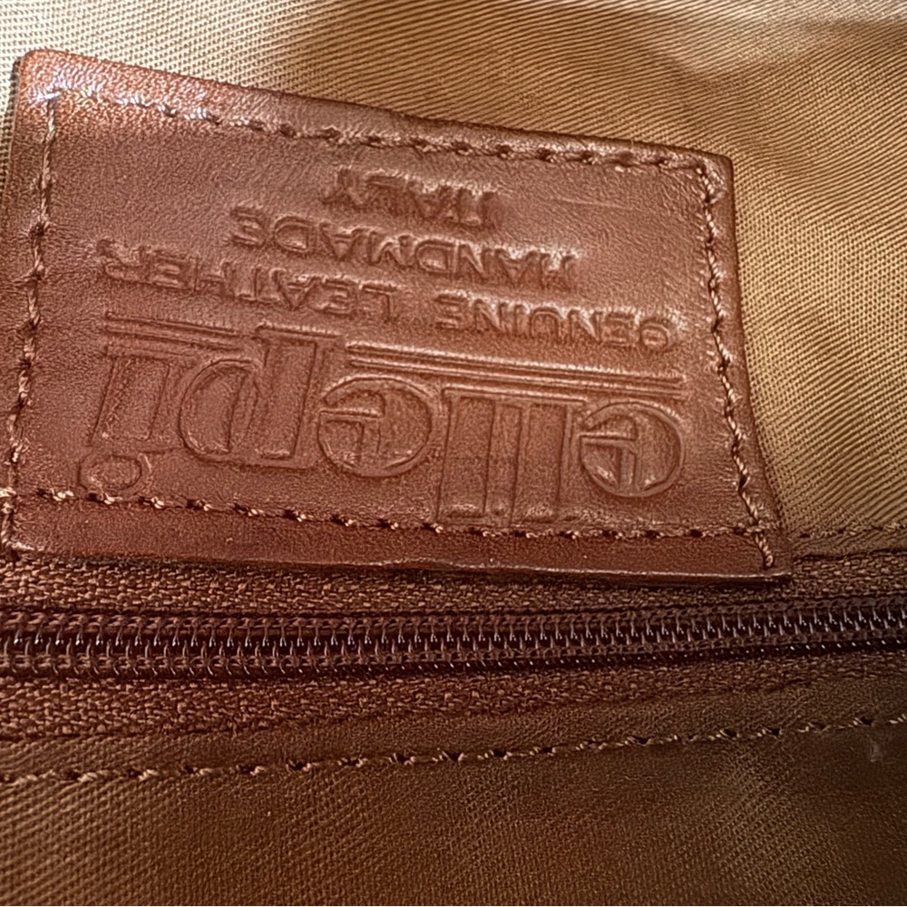 Italian leather Woven Brown Women’s Shoulder Bag - Picture 5 of 9